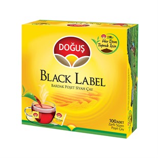 Doğuş Black Label Bardak Poşet Siyah Çay 100lü Paket