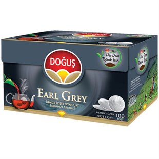 Doğuş Earl Grey Demlik Poşet Siyah Çay Bergamot Aromalı 100lü Paket