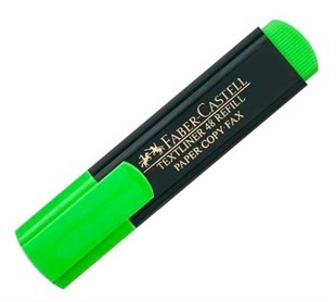 Faber Castell Fosforlu Kalem 10'lu Kutu Yeşil
