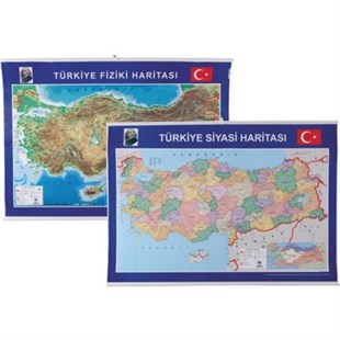 Gülpaş Fiziki ve Siyasi Türkiye Haritası Çift Taraflı 70x100