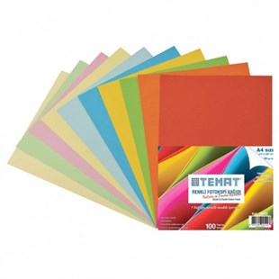 Temat Renki Fotokopi Kağıdı A4 100 Yaprak
